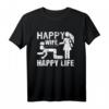 Humorvolles 'Happy Wife Happy Life' T-Shirt – Geschenk für Ehemänner, Väter, Schwager, Onkel & Opas zu Weihnachten, Vatertag & Geburtstag