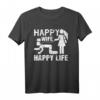 Humorvolles 'Happy Wife Happy Life' T-Shirt – Geschenk für Ehemänner, Väter, Schwager, Onkel & Opas zu Weihnachten, Vatertag & Geburtstag
