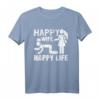 Humorvolles 'Happy Wife Happy Life' T-Shirt – Geschenk für Ehemänner, Väter, Schwager, Onkel & Opas zu Weihnachten, Vatertag & Geburtstag