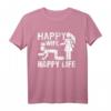 Humorvolles 'Happy Wife Happy Life' T-Shirt – Geschenk für Ehemänner, Väter, Schwager, Onkel & Opas zu Weihnachten, Vatertag & Geburtstag