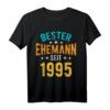 Herren Geschenk zur Silberhochzeit 2020 - Bester Ehemann seit 1995 T-Shirt als lustige Partnerlook-Idee zum Jahrestag