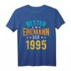 Herren Geschenk zur Silberhochzeit 2020 - Bester Ehemann seit 1995 T-Shirt als lustige Partnerlook-Idee zum Jahrestag