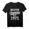 Herren Geschenk zur Goldenen Hochzeit 2021 – Bester Ehemann seit 1971 T-Shirt, Partnerlook & Jubiläumsgeschenk für Ehepaar