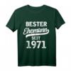 Herren Geschenk zur Goldenen Hochzeit 2021 – Bester Ehemann seit 1971 T-Shirt, Partnerlook & Jubiläumsgeschenk für Ehepaar