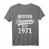 Herren Geschenk zur Goldenen Hochzeit 2021 – Bester Ehemann seit 1971 T-Shirt, Partnerlook & Jubiläumsgeschenk für Ehepaar