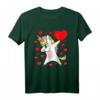 Einhorn Herz Valentinstag T-Shirt - Dabbing Unicorn Heart, niedliches und trendiges Geschenk zum Valentinstag