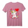 Einhorn Herz Valentinstag T-Shirt - Dabbing Unicorn Heart, niedliches und trendiges Geschenk zum Valentinstag