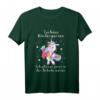 Kinder Schulanfang T-Shirt mit Einhorn und Zuckertüte – Witziges Geschenk für Erstklässler, Geburtstag & Weihnachten für Mädchen