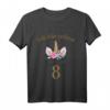 Kinder Ich bin schon 8 Geburtstagsshirt – Einhorn T-Shirt für Mädchen zum 8. Geburtstag