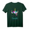 Buntes Einhorn Sarah T-Shirt – Perfektes Geburtstagsgeschenk für Mädchen, Damen & Einhorn-Liebhaberinnen