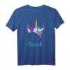 Buntes Einhorn Sarah T-Shirt – Perfektes Geburtstagsgeschenk für Mädchen, Damen & Einhorn-Liebhaberinnen