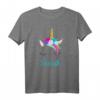 Buntes Einhorn Sarah T-Shirt – Perfektes Geburtstagsgeschenk für Mädchen, Damen & Einhorn-Liebhaberinnen
