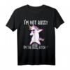 Ich bin nicht herrisch, ich bin der Boss Bitch Princess Dabbing Einhorn T-Shirt – Lustiges feministisch-sarkastisches Damen-Shirt mit Boss-Statement