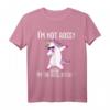 Ich bin nicht herrisch, ich bin der Boss Bitch Princess Dabbing Einhorn T-Shirt – Lustiges feministisch-sarkastisches Damen-Shirt mit Boss-Statement