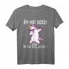Ich bin nicht herrisch, ich bin der Boss Bitch Princess Dabbing Einhorn T-Shirt – Lustiges feministisch-sarkastisches Damen-Shirt mit Boss-Statement
