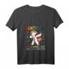 Damen Aunticorn Einhorn T-Shirt - Buntes, lustiges V-Ausschnitt Shirt mit Spruch für Tanten und Einhorn-Fans