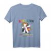 Damen Aunticorn Einhorn T-Shirt - Buntes, lustiges V-Ausschnitt Shirt mit Spruch für Tanten und Einhorn-Fans