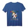 Damen Aunticorn Einhorn T-Shirt - Buntes, lustiges V-Ausschnitt Shirt mit Spruch für Tanten und Einhorn-Fans
