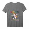 Damen Aunticorn Einhorn T-Shirt - Buntes, lustiges V-Ausschnitt Shirt mit Spruch für Tanten und Einhorn-Fans