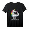 Herren Einhorn Bester Onkel Aller Zeiten T-Shirt – Lustiges Geschenk für Geburtstag, Weihnachten & Valentinstag