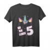 Kinder Einhorn Geburtstag T-Shirt für 5 Jahre Mädchen – Süßes Geburtstagsoutfit für Mädchen mit Einhorn-Design, ideal zum Geburtstag und das ganze Jahr tragbar