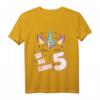 Kinder Einhorn Geburtstag T-Shirt für 5 Jahre Mädchen – Süßes Geburtstagsoutfit für Mädchen mit Einhorn-Design, ideal zum Geburtstag und das ganze Jahr tragbar