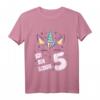 Kinder Einhorn Geburtstag T-Shirt für 5 Jahre Mädchen – Süßes Geburtstagsoutfit für Mädchen mit Einhorn-Design, ideal zum Geburtstag und das ganze Jahr tragbar