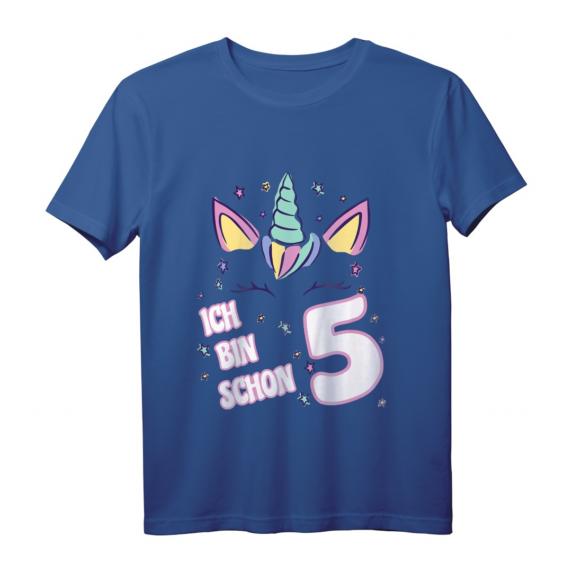 Kinder Einhorn Geburtstag T-Shirt für 5 Jahre Mädchen – Süßes Geburtstagsoutfit für Mädchen mit Einhorn-Design, ideal zum Geburtstag und das ganze Jahr tragbar