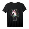 Kinder Einhorn Pferd Name Ella Mädchen Geschenk - Personalisiertes buntes T-Shirt für Reit- und Einhornliebhaberinnen