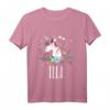 Kinder Einhorn Pferd Name Ella Mädchen Geschenk - Personalisiertes buntes T-Shirt für Reit- und Einhornliebhaberinnen