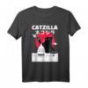 Catzilla Katze japanisches Vintage Retro Stadt T-Shirt – Lustiges Geschenk für Weihnachten, Geburtstag & Alltag für Katzen- und Japan-Fans