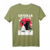 Catzilla Katze japanisches Vintage Retro Stadt T-Shirt – Lustiges Geschenk für Weihnachten, Geburtstag & Alltag für Katzen- und Japan-Fans