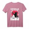 Catzilla Katze japanisches Vintage Retro Stadt T-Shirt – Lustiges Geschenk für Weihnachten, Geburtstag & Alltag für Katzen- und Japan-Fans