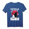 Catzilla Katze japanisches Vintage Retro Stadt T-Shirt – Lustiges Geschenk für Weihnachten, Geburtstag & Alltag für Katzen- und Japan-Fans