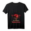 Damen Hockey Is My Valentine Valentinstag Eishockey Liebe T-Shirt mit V-Ausschnitt – Lustiges Geschenk für Fans, Paare und Eishockeyliebhaber