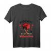 Damen Hockey Is My Valentine Valentinstag Eishockey Liebe T-Shirt mit V-Ausschnitt – Lustiges Geschenk für Fans, Paare und Eishockeyliebhaber