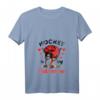 Damen Hockey Is My Valentine Valentinstag Eishockey Liebe T-Shirt mit V-Ausschnitt – Lustiges Geschenk für Fans, Paare und Eishockeyliebhaber