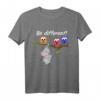 Be Different! Damen & Herren Lustiges Elefanten & Eulen T-Shirt mit Spruch – Für Tierliebhaber & Individualisten