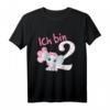 Süßes Elefanten Geburtstagsshirt für 2 Jahre - Lustiges Geschenk für Mädchen und Jungen zum Geburtstag, Kindergarten & Feier