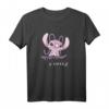 HapDeer Lilo & Stitch Angel Cute & Fluffy Portrait T-Shirt – Offiziell lizenziertes Disney Shirt für Fans & Geburtstagsfeiern