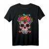 Valentinstag T-Shirt mit Dia de Los Muertos Blumenmotiv – Trendiges mexikanisches Geschenk für Liebe und Feierlichkeiten