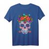 Valentinstag T-Shirt mit Dia de Los Muertos Blumenmotiv – Trendiges mexikanisches Geschenk für Liebe und Feierlichkeiten