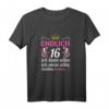 Endlich 16 Mädchen T-Shirt mit Krone - Lustiges Geburtstagsgeschenk für Tochter, Schwester & Nichte zum 16. Geburtstag