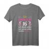 Endlich 16 Mädchen T-Shirt mit Krone - Lustiges Geburtstagsgeschenk für Tochter, Schwester & Nichte zum 16. Geburtstag