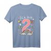 Ich bin 2 Jahre alt Kinder Mädchen Geburtstags T-Shirt mit Schmetterling und Regenbogen – Perfektes Geschenk für den 2. Geburtstag einer kleinen Prinzessin
