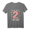Ich bin 2 Jahre alt Kinder Mädchen Geburtstags T-Shirt mit Schmetterling und Regenbogen – Perfektes Geschenk für den 2. Geburtstag einer kleinen Prinzessin