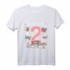 Ich bin 2 Jahre alt Kinder Mädchen Geburtstags T-Shirt mit Schmetterling und Regenbogen – Perfektes Geschenk für den 2. Geburtstag einer kleinen Prinzessin