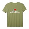 HapDeer T-Shirt - I Heart My Hot Best Friend mit rotem Herz, lustiges Retro-Design für Freunde und Geburtstagskinder