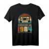 1984 Jahrgang Geburtstag Retro Vintage T-Shirt für Herren und Damen – Lustiges Kassette Tape Design zum 38. Geburtstag, perfekte Geschenkidee für Originale Legenden