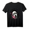 No, You Hang Up First Lustiges Horrorfilm T-Shirt - Halloween Spaß für Männer und Frauen mit Gespenstgesicht auf Retro-Telefon